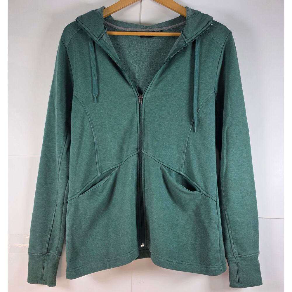 Cascade sport full zip up Hoodie women's size Medium Green lightweight Jacket